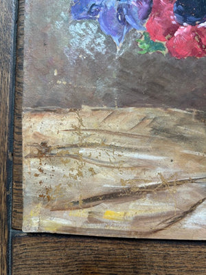 Brocante Gramon - Vintage French Pretty Floral Painting