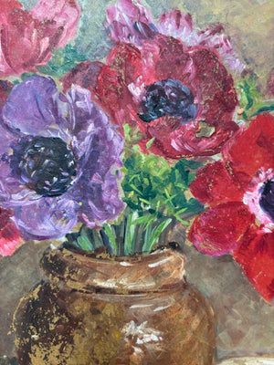 Brocante Gramon - Vintage French Pretty Floral Painting