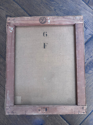 Brocante Gramon - Vintage French Cavaillon Doctor portrait oil painting on canvas mounted on timber frame