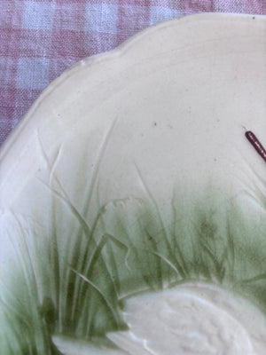 Brocante Gramon - Antique / Vintage French Swan Plate