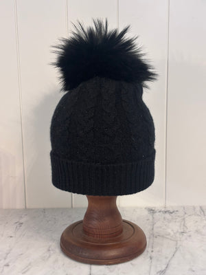 Brocante Gramon - SCA 3-ply Beanies | Black Cable Knit