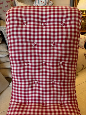 Brocante Gramon - Red and White Gingham Antique Bedroom Chair
