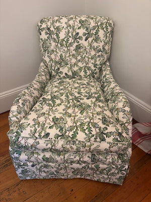 Brocante Gramon - Oak leaf English linen country house chair