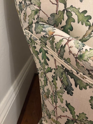 Brocante Gramon - Oak leaf English linen country house chair