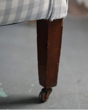 Brocante Gramon - Vintage Armchair in Pale Blue Gingham