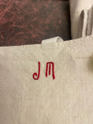 Brocante Gramon - Antique French Linen Waiters Napkins #JM