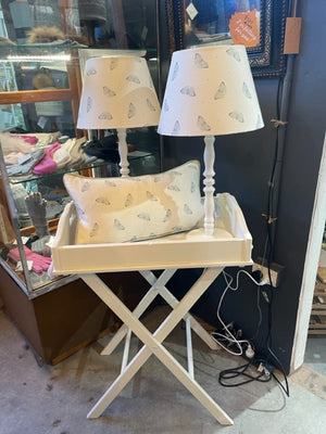 Brocante Gramon - English Linen Butterfly lampshade