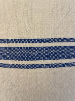 Brocante Gramon - Antique Hungarian grainsack linen lampshade - blue