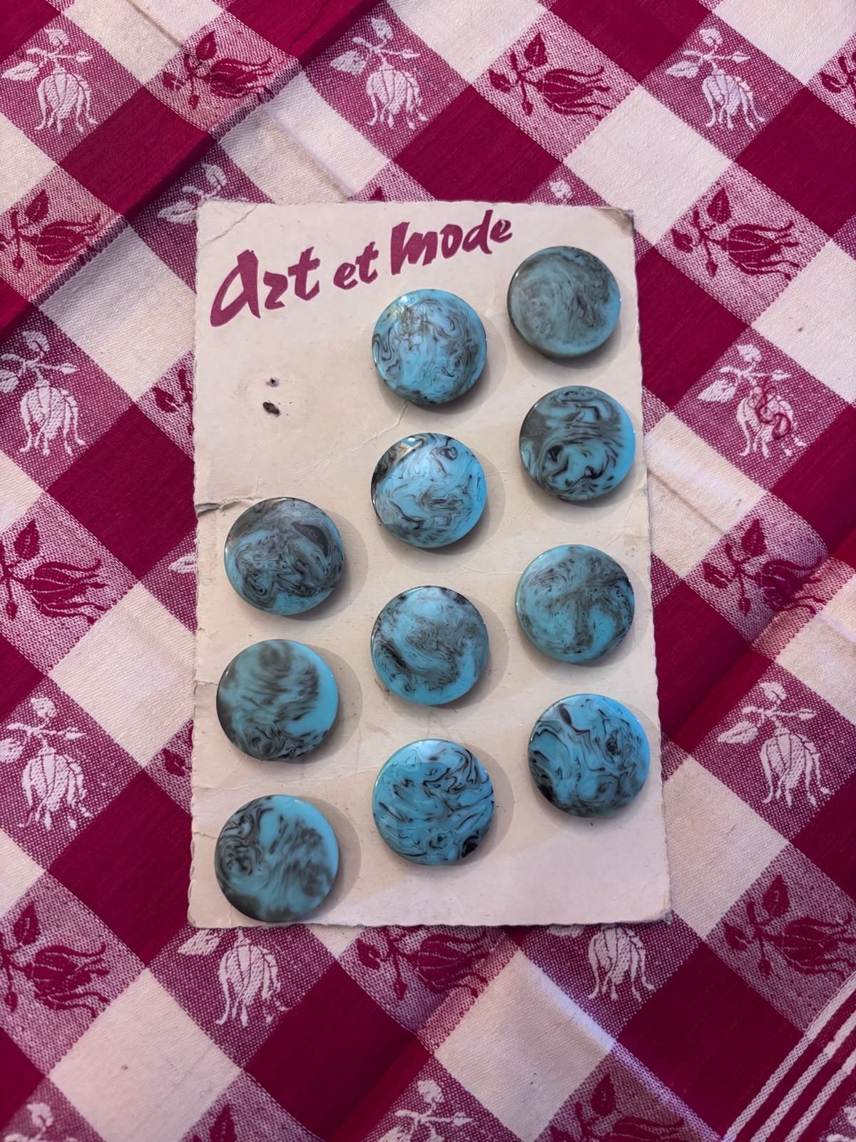 Brocante Gramon - Vintage French Buttons (Blue)