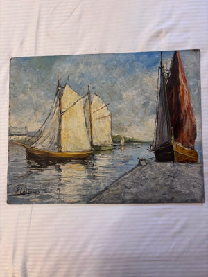 Brocante Gramon - Vintage French Oil Painting on Board