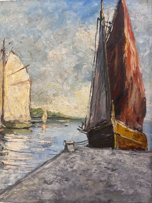 Brocante Gramon - Vintage French Oil Painting on Board