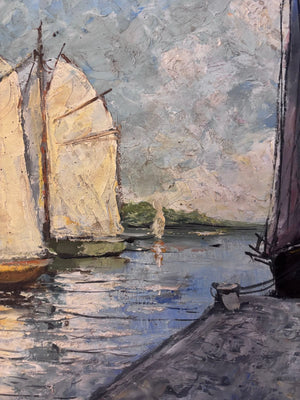 Brocante Gramon - Vintage French Oil Painting on Board