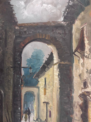 Brocante Gramon - Vintage oil painting on board