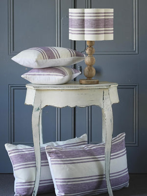 Brocante Gramon - Cabbages & Roses Lilac Striped lampshade