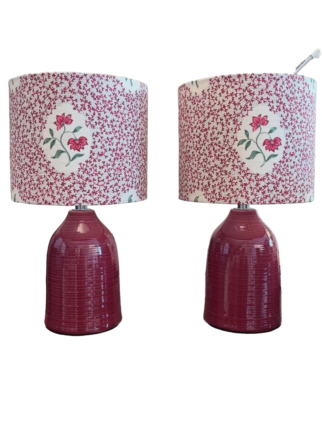 Brocante Gramon - Pretty English Linen Lampshade (2 available)