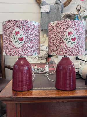 Brocante Gramon - Pretty English Linen Lampshade (2 available)