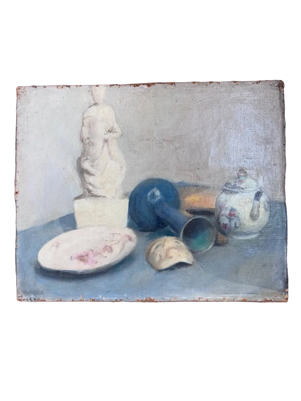 Brocante Gramon - Vintage French mask still-life painting on canvas