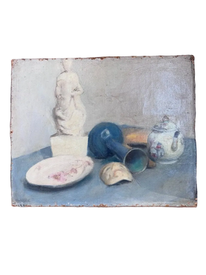 Brocante Gramon - Vintage French mask still-life painting on canvas