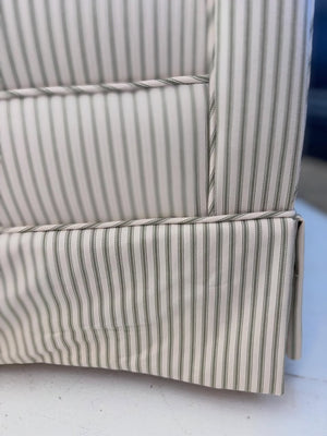 Brocante Gramon - Sage Green Ticking Armchair