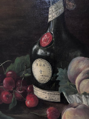 Brocante Gramon - Vintage French DOM still-life painting on canvas