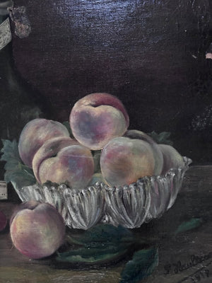 Brocante Gramon - Vintage French DOM still-life painting on canvas