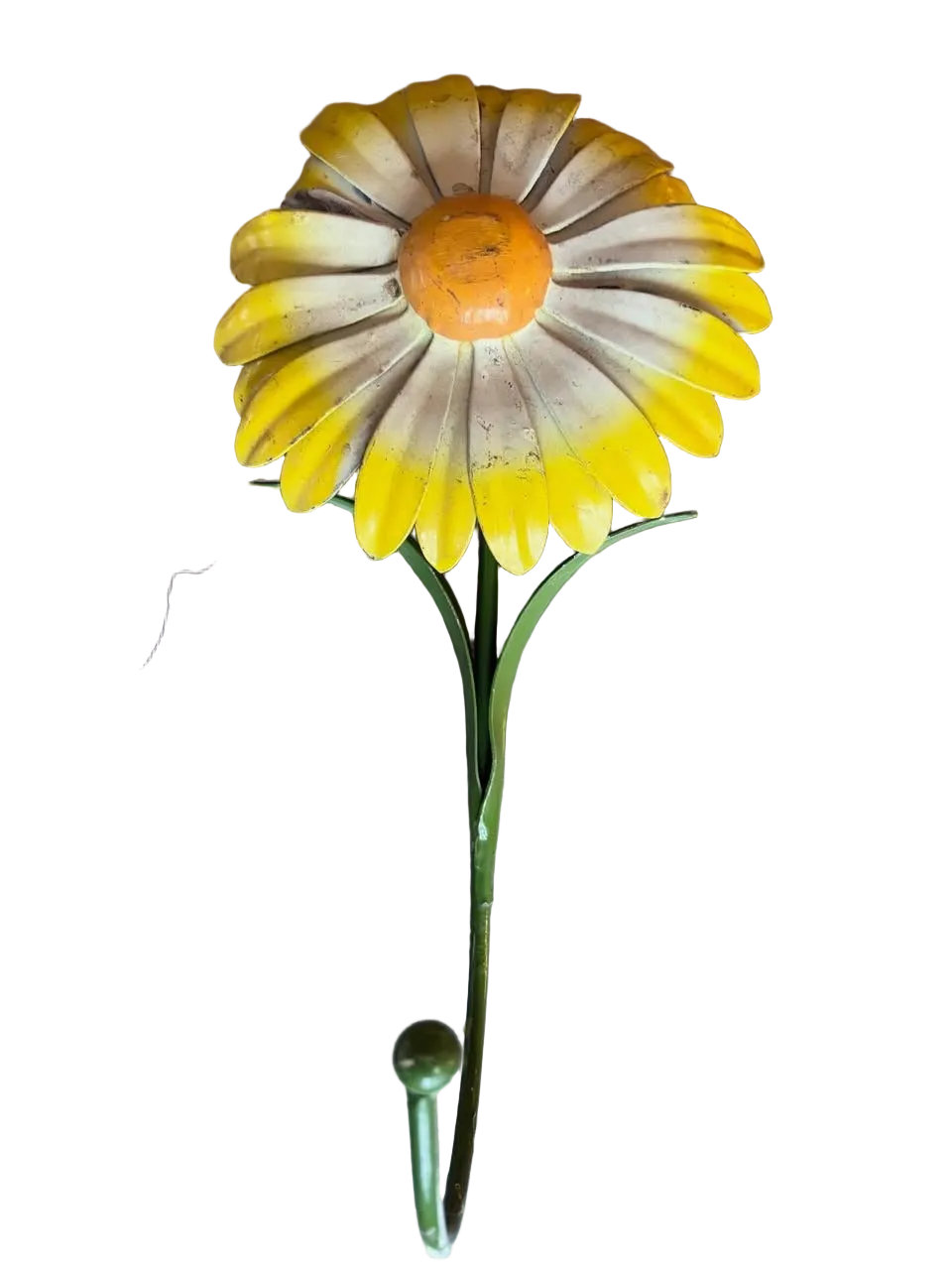 Brocante Gramon - Vintage French Toleware Daisy Wall Hook