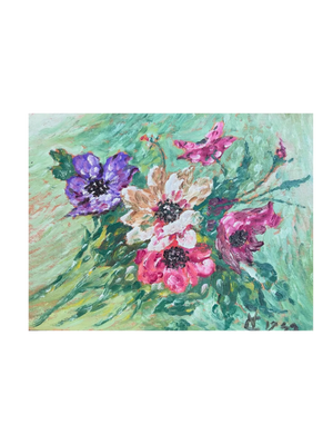 Brocante Gramon - Vintage French Floral painting on board