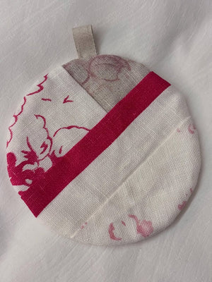 Brocante Gramon - Cabbages & Roses fabric coasters