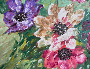 Brocante Gramon - Vintage French Floral painting on board