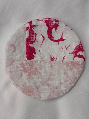 Brocante Gramon - Cabbages & Roses fabric coasters