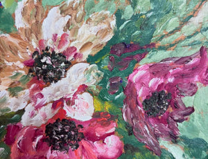 Brocante Gramon - Vintage French Floral painting on board