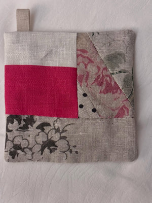 Brocante Gramon - Cabbages & Roses fabric coasters