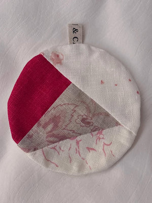 Brocante Gramon - Cabbages & Roses fabric coasters