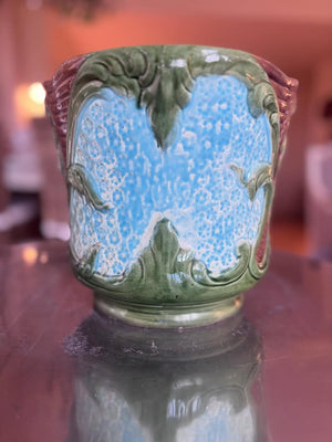 Brocante Gramon - Antique French Majolica floral pot