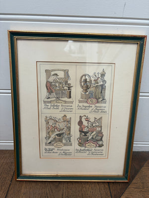 Brocante Gramon - Vintage French Occupations Prints Locksmith, Pewterer, Iron Beater and Brazier
