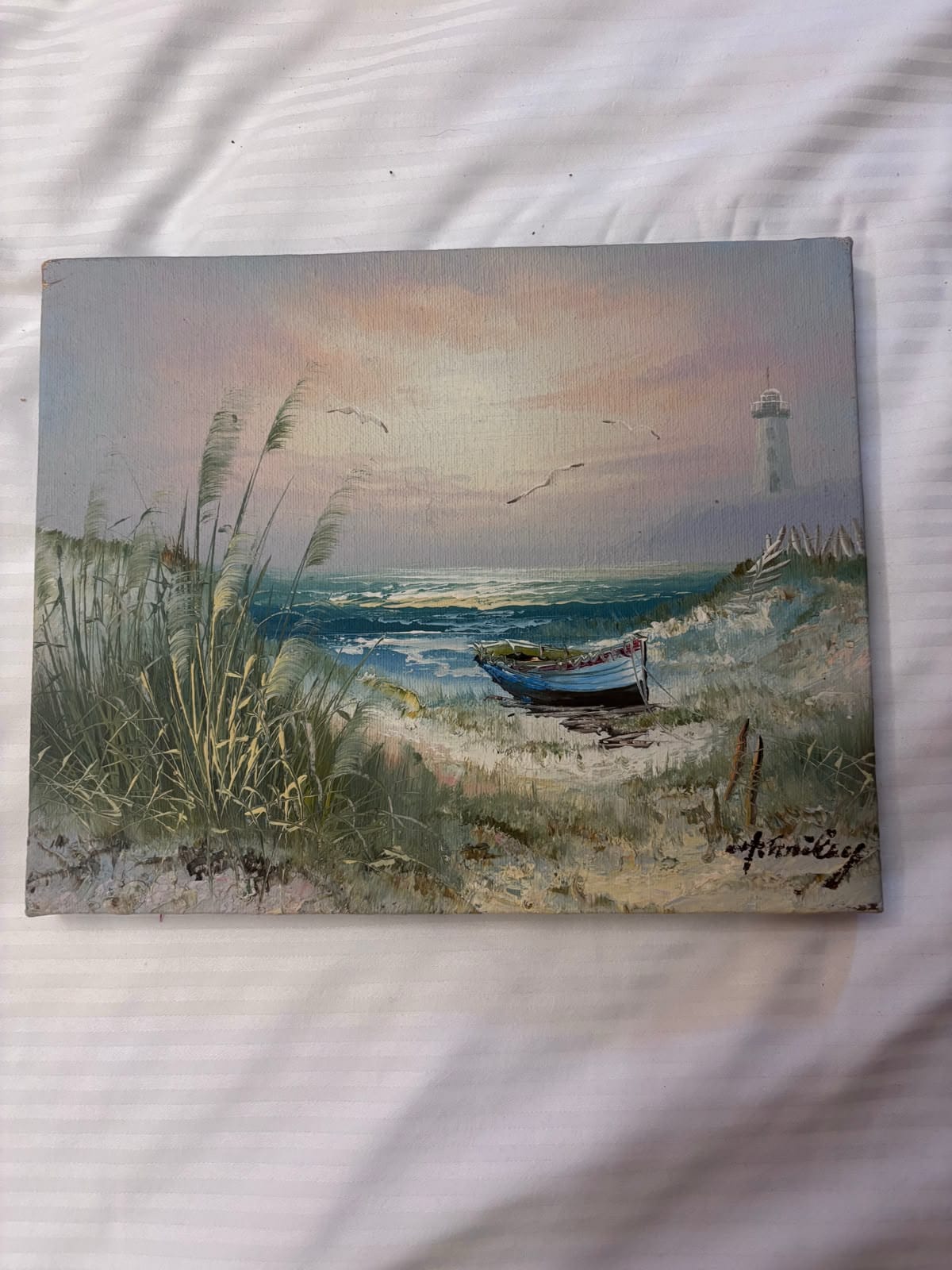 Brocante Gramon - Vintage French Seaside Oil Painting