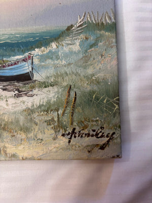 Brocante Gramon - Vintage French Seaside Oil Painting