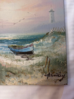 Brocante Gramon - Vintage French Seaside Oil Painting