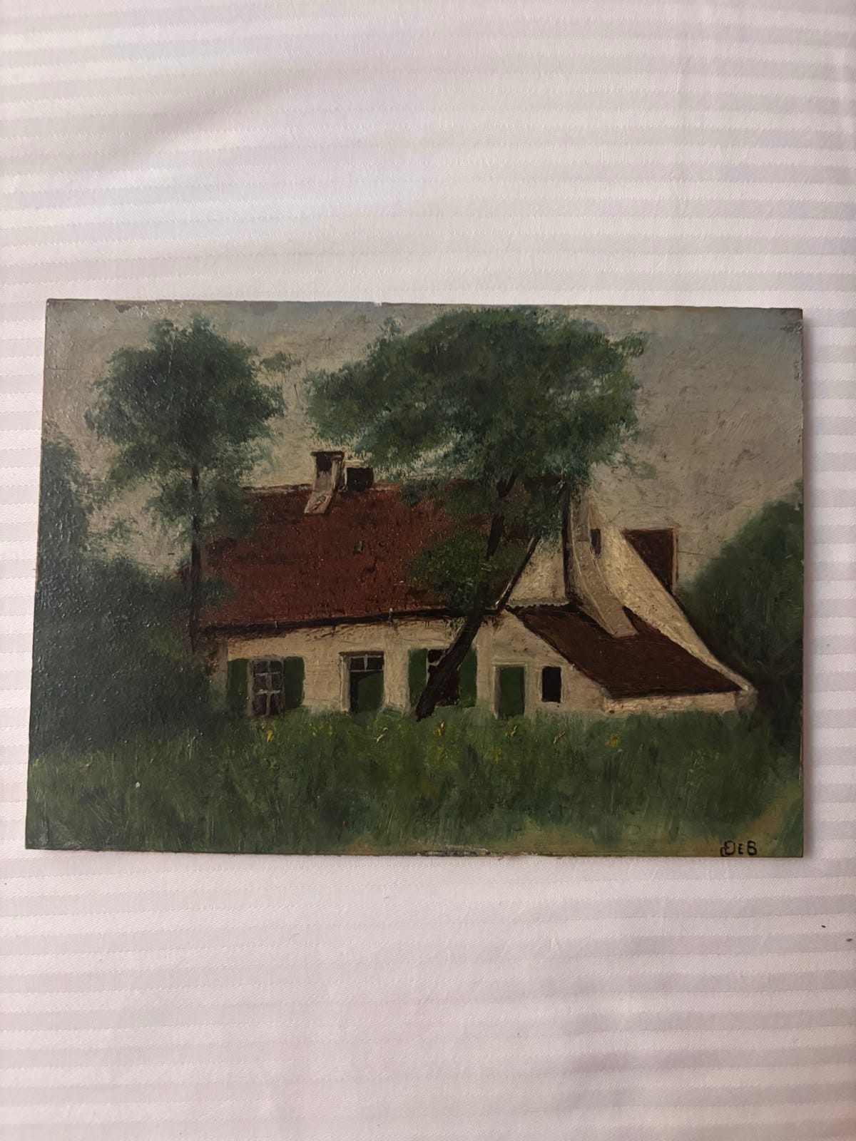 Brocante Gramon - Vintage French House Oil Painting