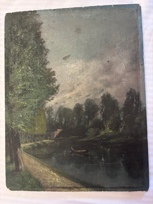 Brocante Gramon - Vintage French Woodland Oil Painting