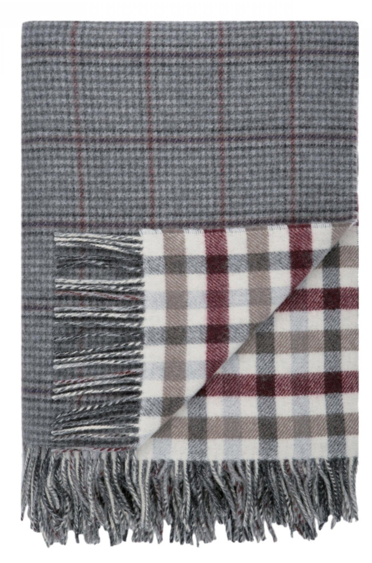 Brocante Gramon - Lambswool Double Face Check Throw | Tay