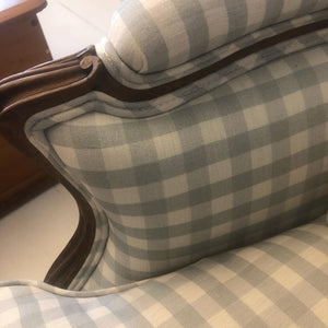 Brocante Gramon - Gingham Linen Armchair