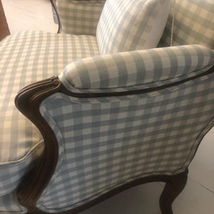 Brocante Gramon - Gingham Linen Armchair