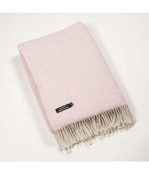 Brocante Gramon - Merino Cashmere Throw - Pink Herringbone