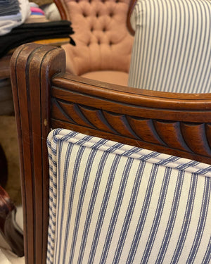 Brocante Gramon - European Linen Ticking Armchair