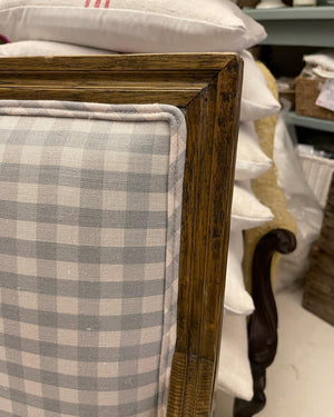 Brocante Gramon - Pale Blue Gingham Armchair