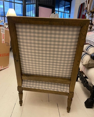 Brocante Gramon - Pale Blue Gingham Armchair