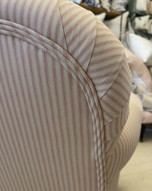 Brocante Gramon - Pink Ticking Stripe Armchair