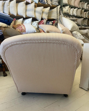 Brocante Gramon - Pink Ticking Stripe Armchair