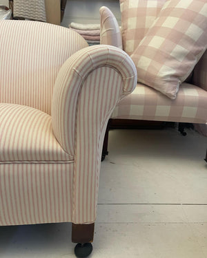 Brocante Gramon - Pink Ticking Stripe Armchair